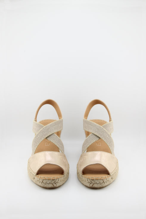 Jutelia Peep-Toe Espadrille Wedge Sandals