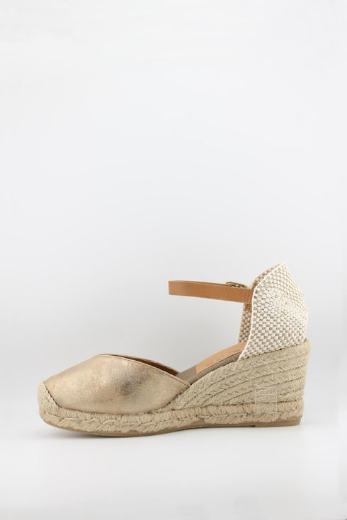 Jutelia Woven Ankle Strap Espadrille Wedges