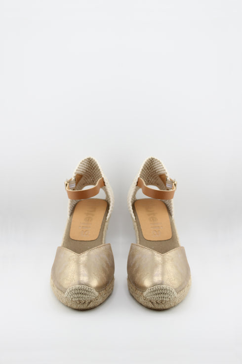 Jutelia Woven Ankle Strap Espadrille Wedges