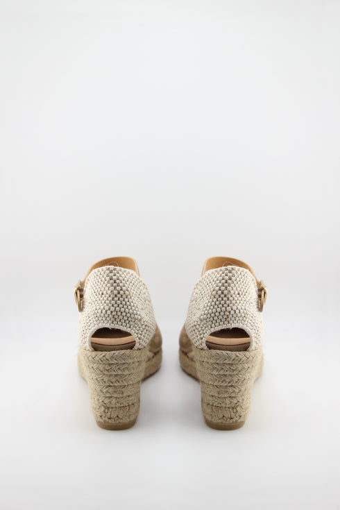 Jutelia Woven Ankle Strap Espadrille Wedges
