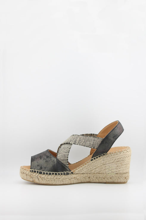 Jutelia Peep-Toe Espadrille Wedge Sandals