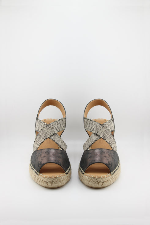 Jutelia Peep-Toe Espadrille Wedge Sandals