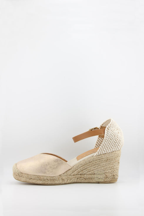 Jutelia Woven Ankle Strap Espadrille Wedges