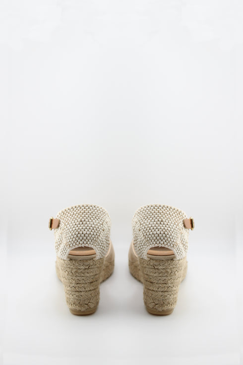 Jutelia Woven Ankle Strap Espadrille Wedges