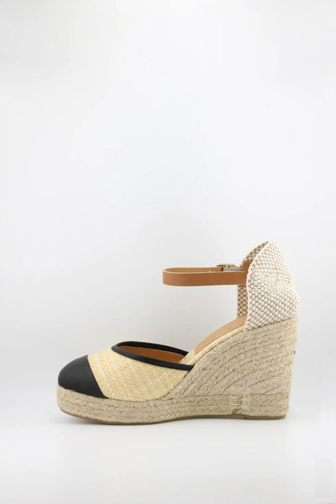 Jutelia Ankle Strap Woven Espadrille Wedges
