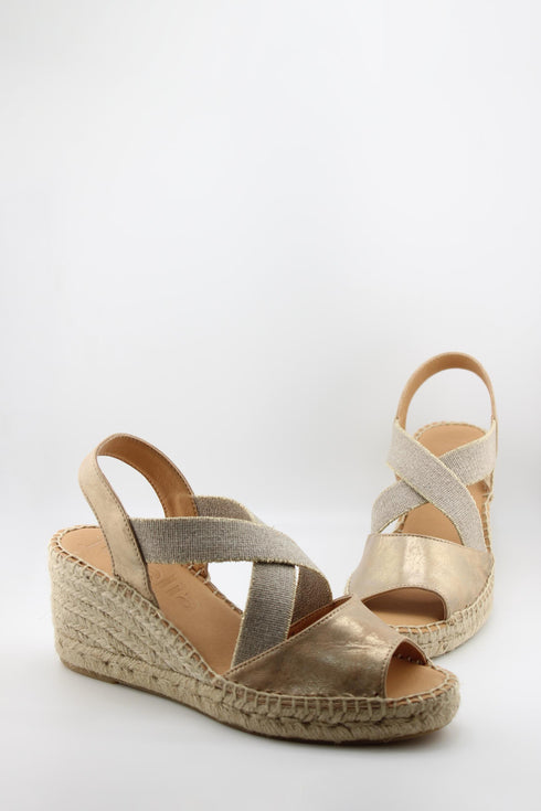 Jutelia Peep-Toe Espadrille Wedge Sandals