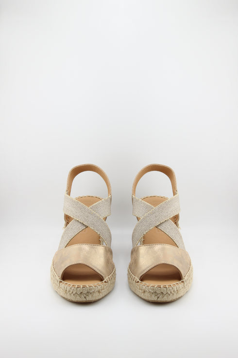 Jutelia Peep-Toe Espadrille Wedge Sandals