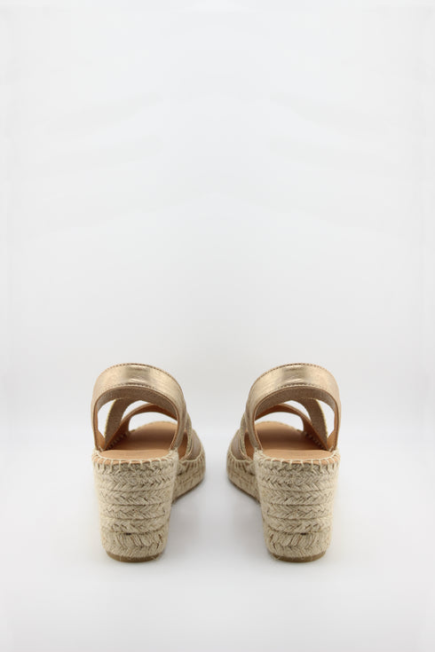Jutelia Peep-Toe Espadrille Wedge Sandals