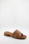 Oh My Sandals Minimalist Leather Slide Sandals
