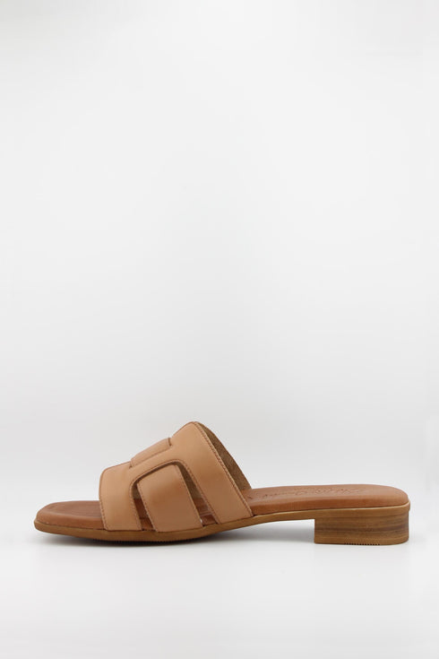Oh My Sandals Minimalist Leather Slide Sandals