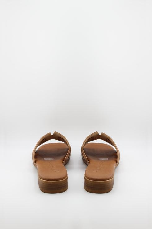 Oh My Sandals Minimalist Leather Slide Sandals
