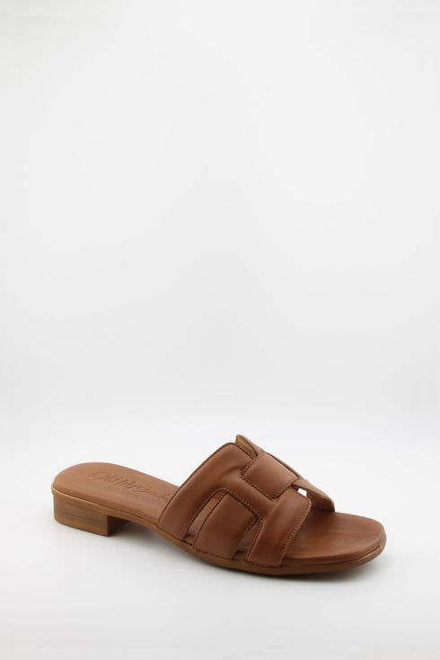 Oh My Sandals Minimalist Leather Slide Sandals
