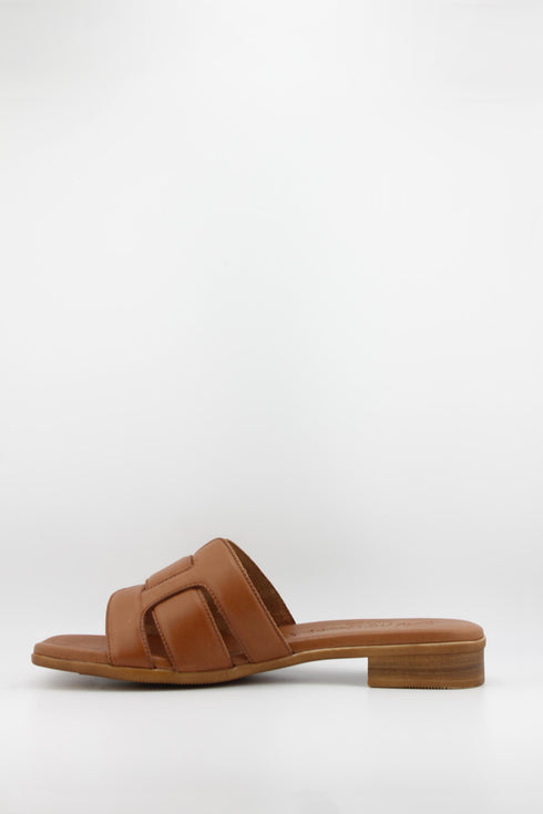 Oh My Sandals Minimalist Leather Slide Sandals