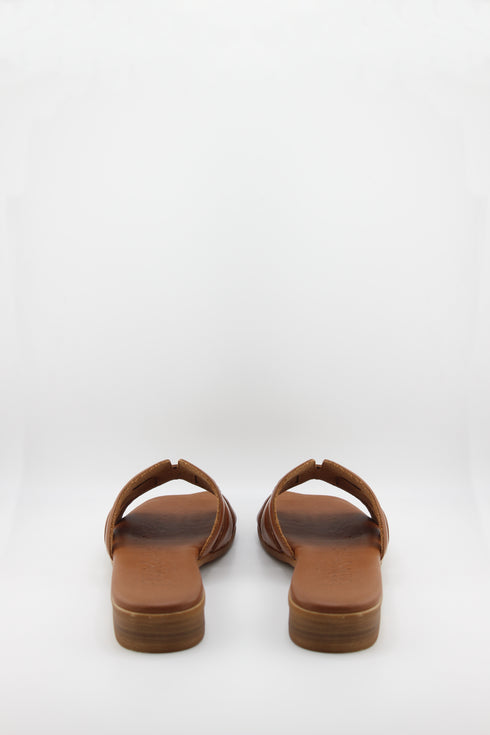Oh My Sandals Minimalist Leather Slide Sandals