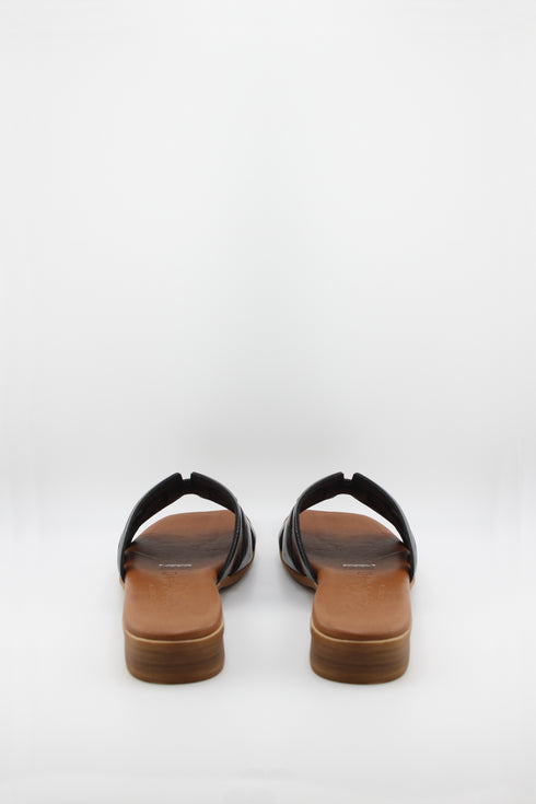 Oh My Sandals Minimalist Leather Slide Sandals