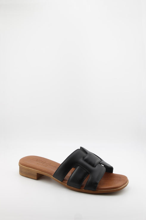 Oh My Sandals Minimalist Leather Slide Sandals