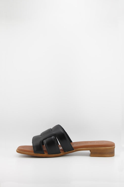 Oh My Sandals Minimalist Leather Slide Sandals