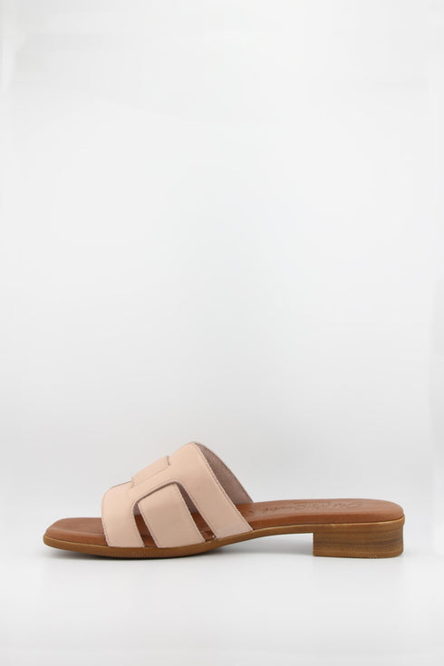 Oh My Sandals Minimalist Leather Slide Sandals