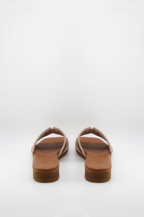 Oh My Sandals Minimalist Leather Slide Sandals