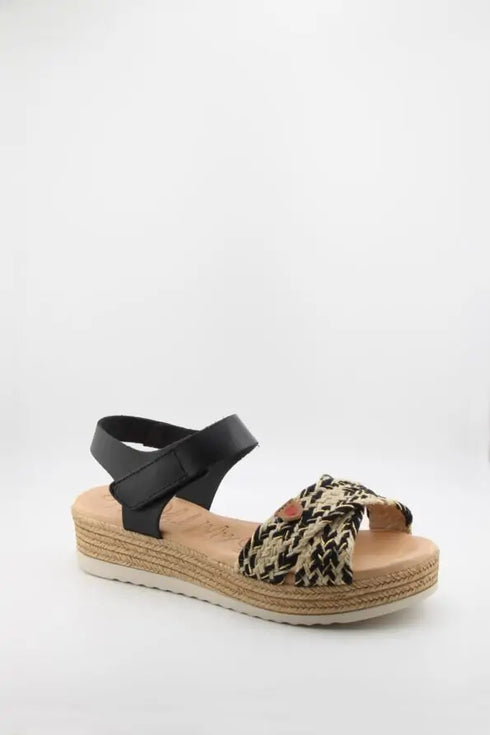 Oh My Sandals Braided Espadrille Wedge Sandals