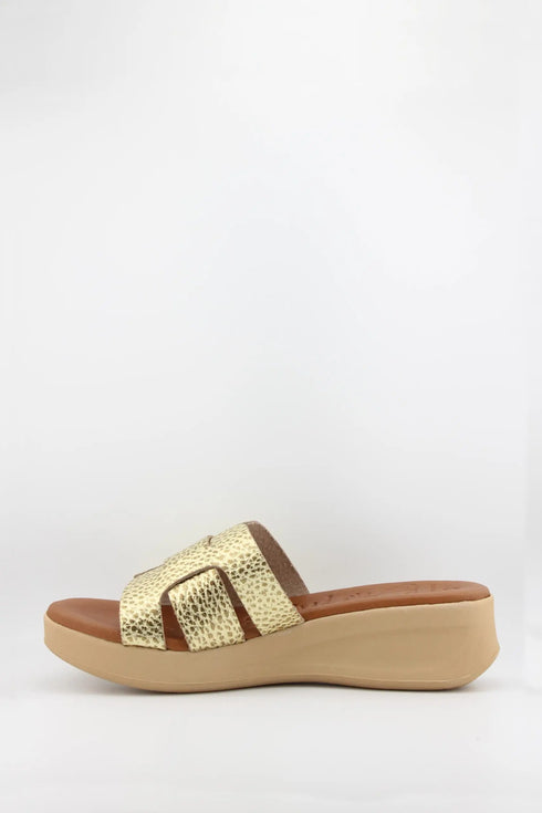 Oh My Sandals Textured Slip-On Platform Sandal
