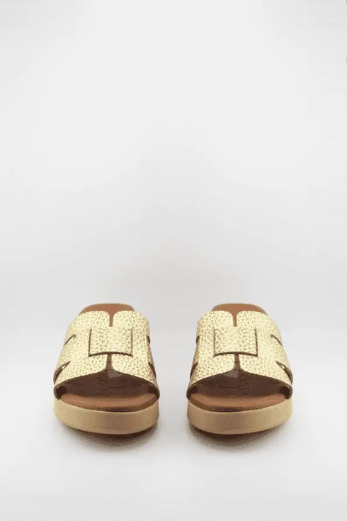 Oh My Sandals Textured Slip-On Platform Sandal