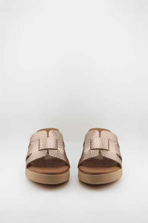 Oh My Sandals Textured Slip-On Platform Sandal