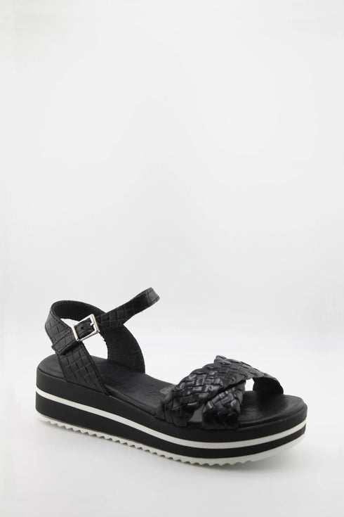 Oh My Sandals Woven Strap Platform Sandals