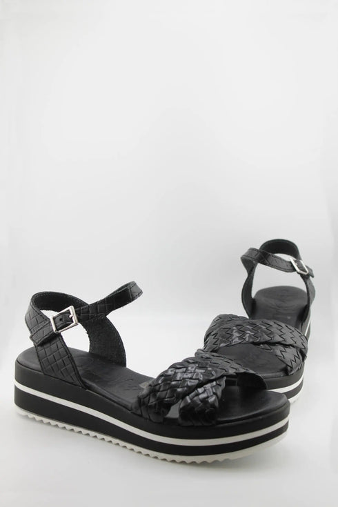 Oh My Sandals Woven Strap Platform Sandals