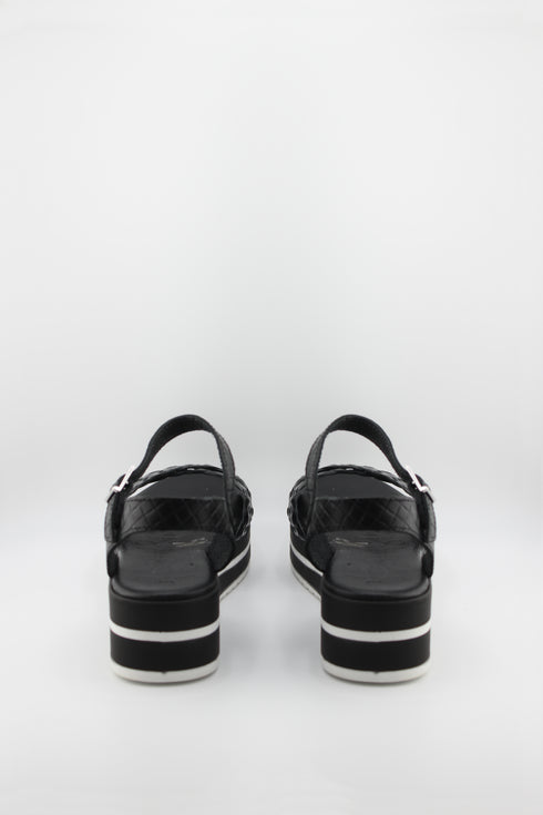 Oh My Sandals Woven Strap Platform Sandals