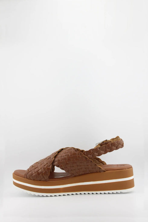 Oh My Sandals Braided Slingback Platform Sandals