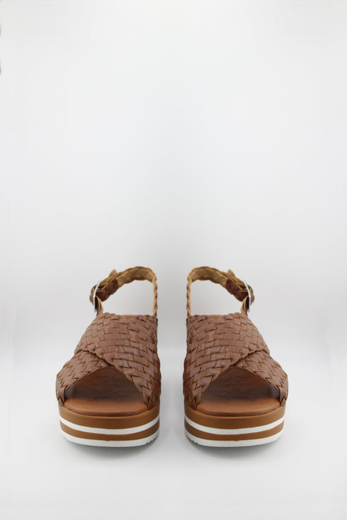 Oh My Sandals Braided Slingback Platform Sandals