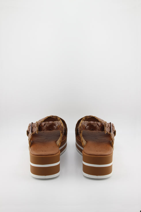 Oh My Sandals Braided Slingback Platform Sandals