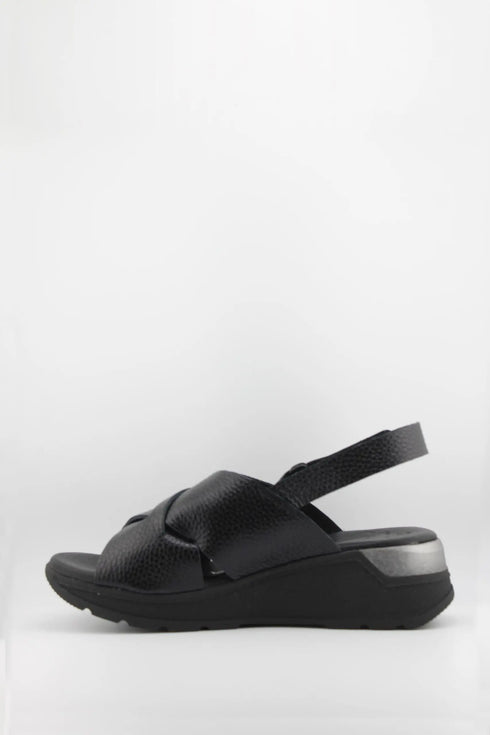 Oh My Sandals Strappy Textured Slingback Platform Sandals