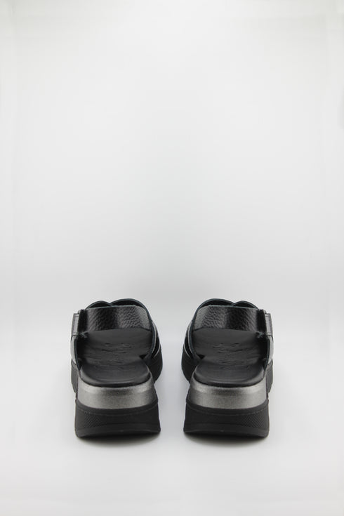 Oh My Sandals Strappy Textured Slingback Platform Sandals