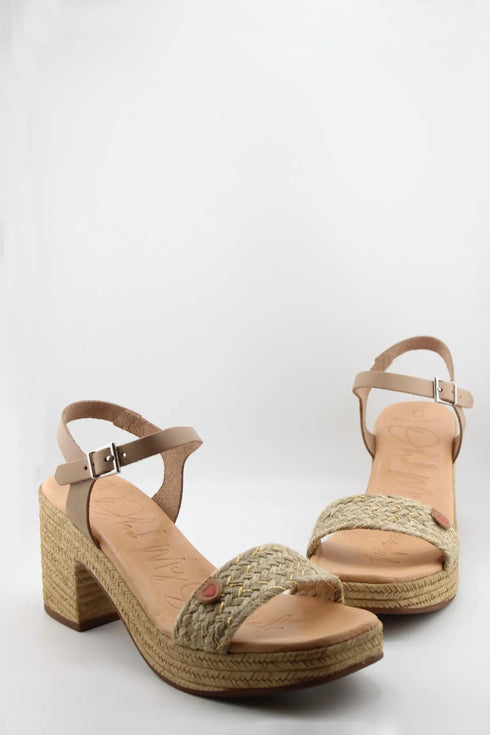 Oh My Sandals Braided Wedge Sandals with Ankle Strap