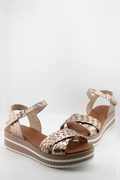 Oh My Sandals Woven Strap Platform Sandals