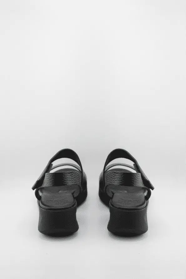 Oh My Sandals Textured Crisscross Strap Platform Sandals