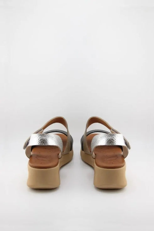 Oh My Sandals Textured Crisscross Strap Platform Sandals