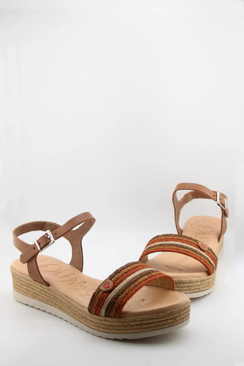 Oh My Sandals Espadrille Wedge Sandals with Ankle Strap