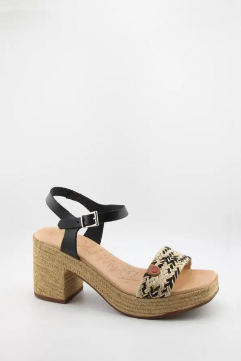 Oh My Sandals Braided Wedge Sandals with Ankle Strap