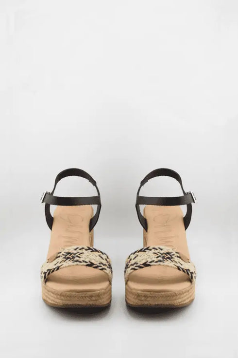Oh My Sandals Braided Wedge Sandals with Ankle Strap