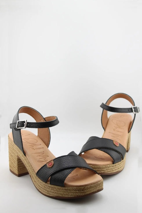 Oh My Sandals Chunky Heel Ankle Strap Sandals