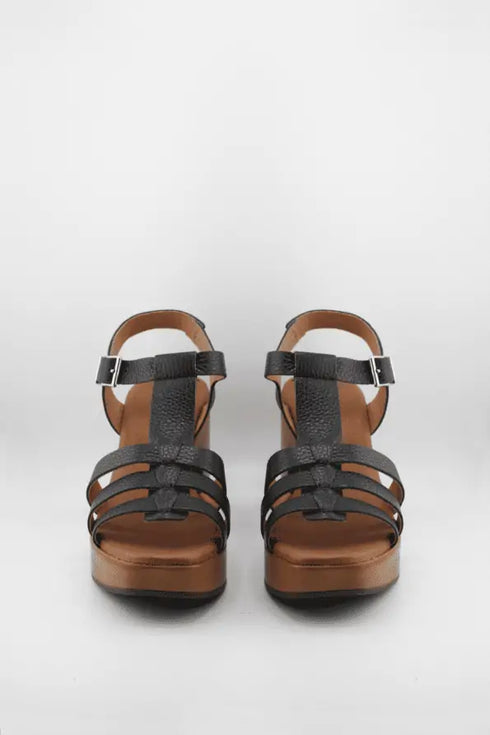 Oh My Sandals Textured Strappy Platform Heel Sandals