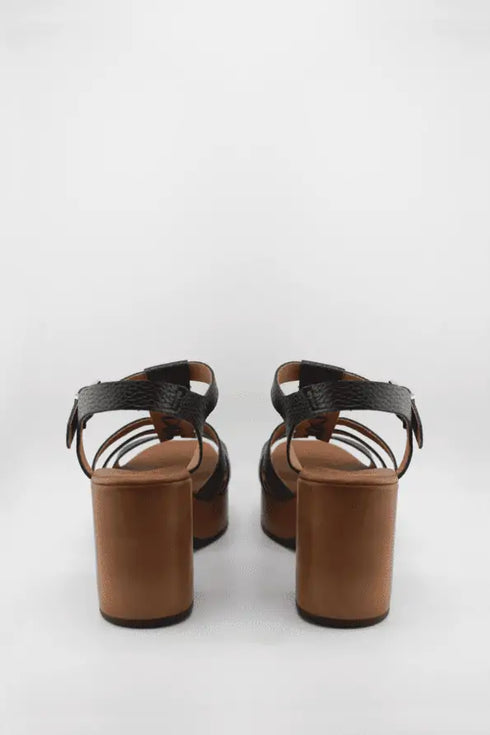 Oh My Sandals Textured Strappy Platform Heel Sandals