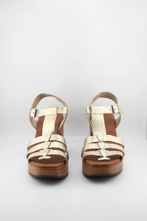 Oh My Sandals Textured Strappy Platform Heel Sandals