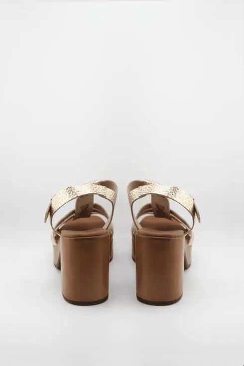 Oh My Sandals Textured Strappy Platform Heel Sandals