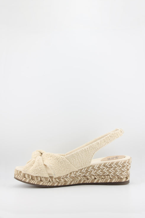 Gaimo Espadrille Wedge Sandals with Knotted Strap