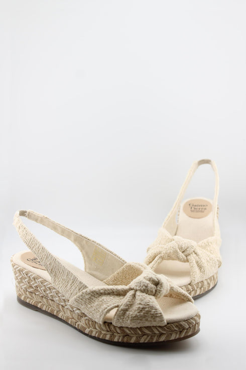 Gaimo Espadrille Wedge Sandals with Knotted Strap