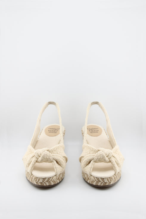 Gaimo Espadrille Wedge Sandals with Knotted Strap